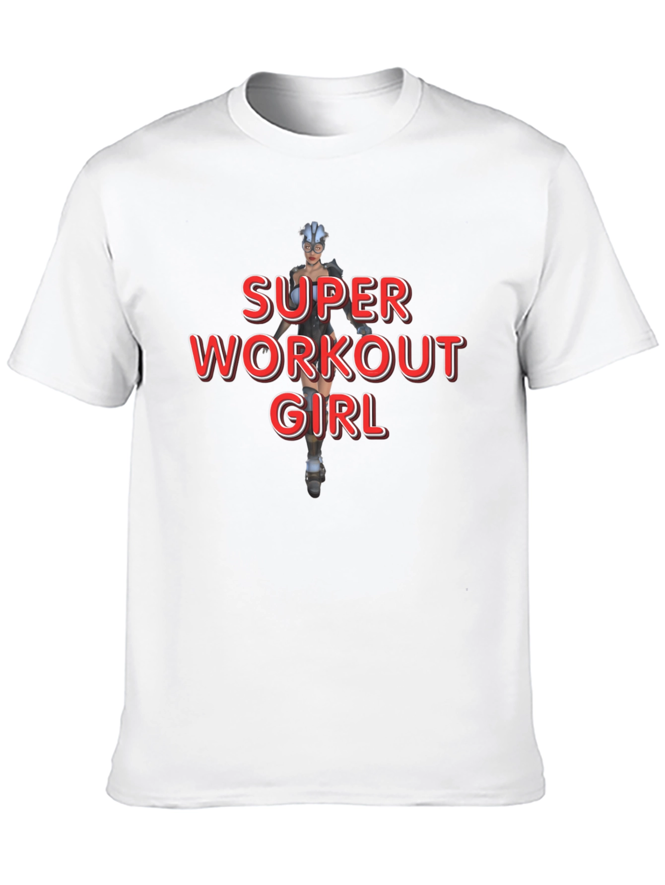 Super Workout Girl Graphic T-Shirt - Black
