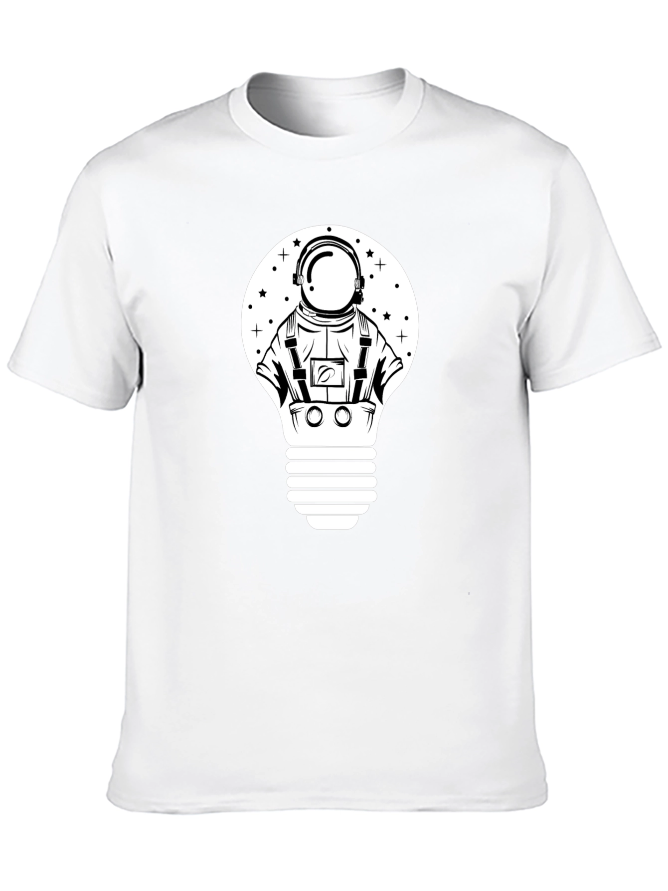 Astronaut Lightbulb Graphic Tee - Black
