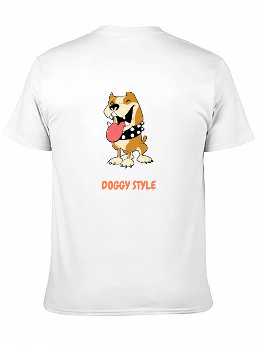 Doggy Style Graphic Tee - Black Cotton T-Shirt