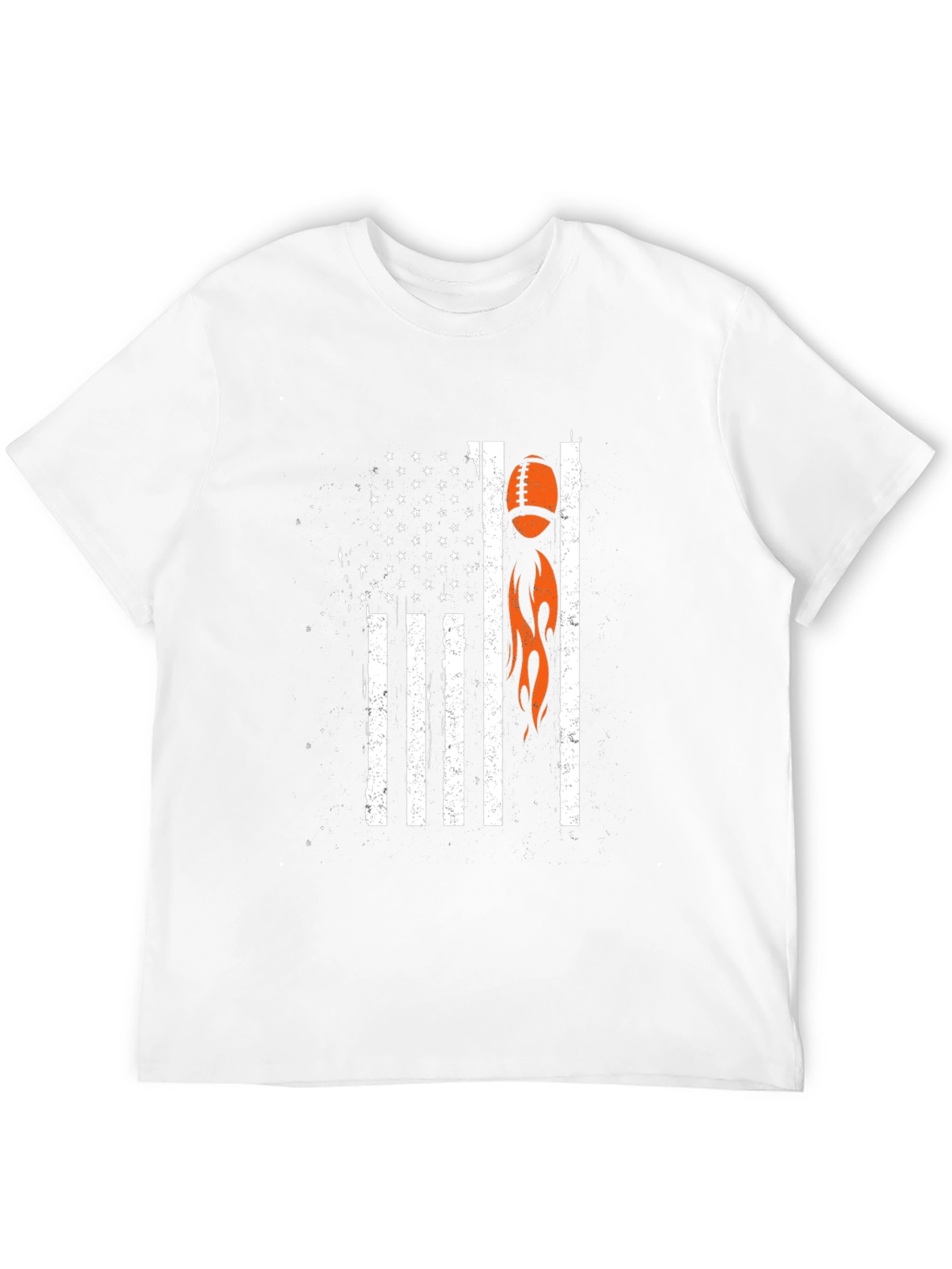 American Football Flame Flag T-Shirt