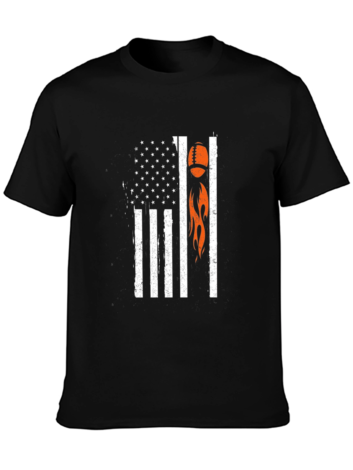American Football Flame Flag T-Shirt