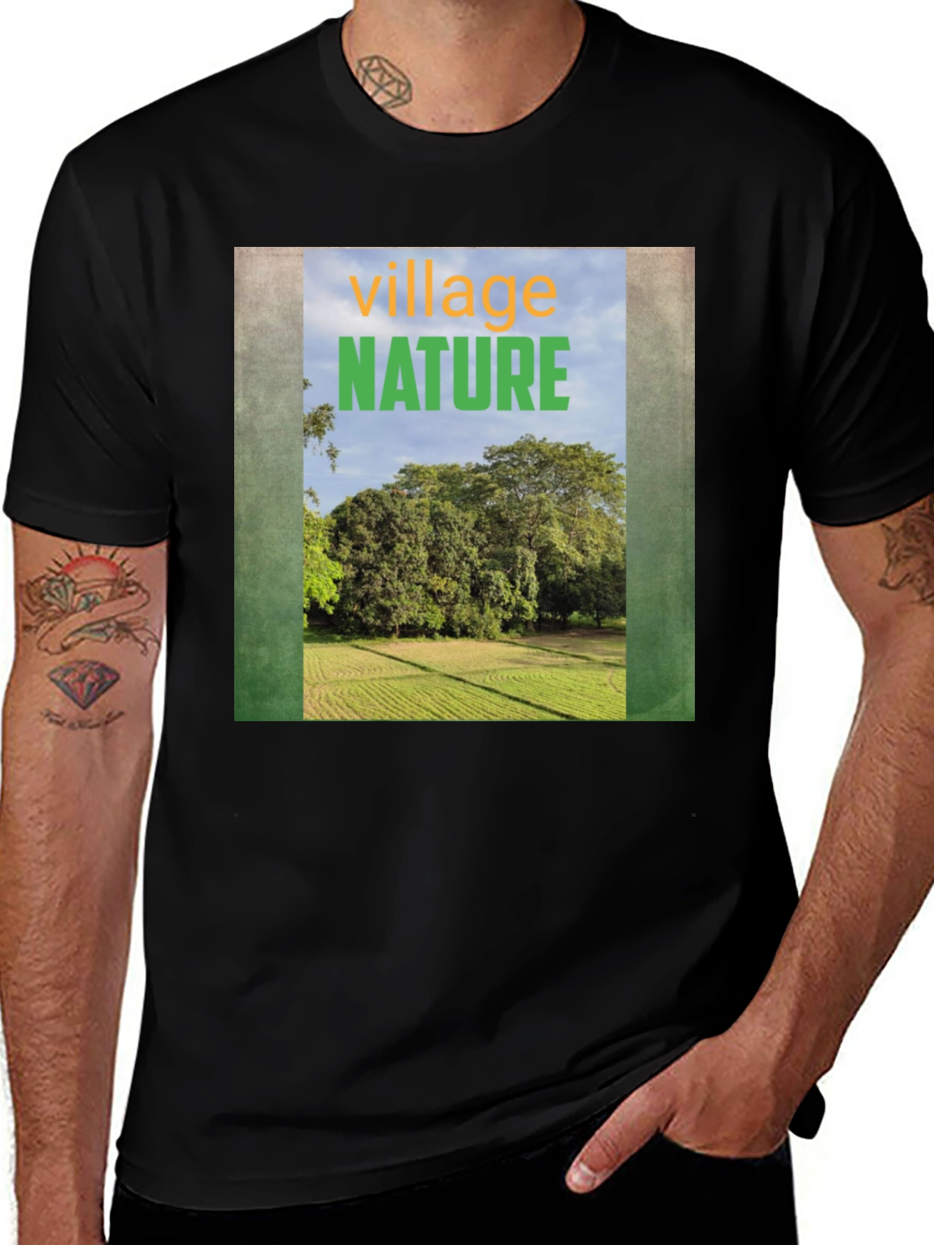 Nature Village Graphic Tee - Unisex Casual T-Shirt