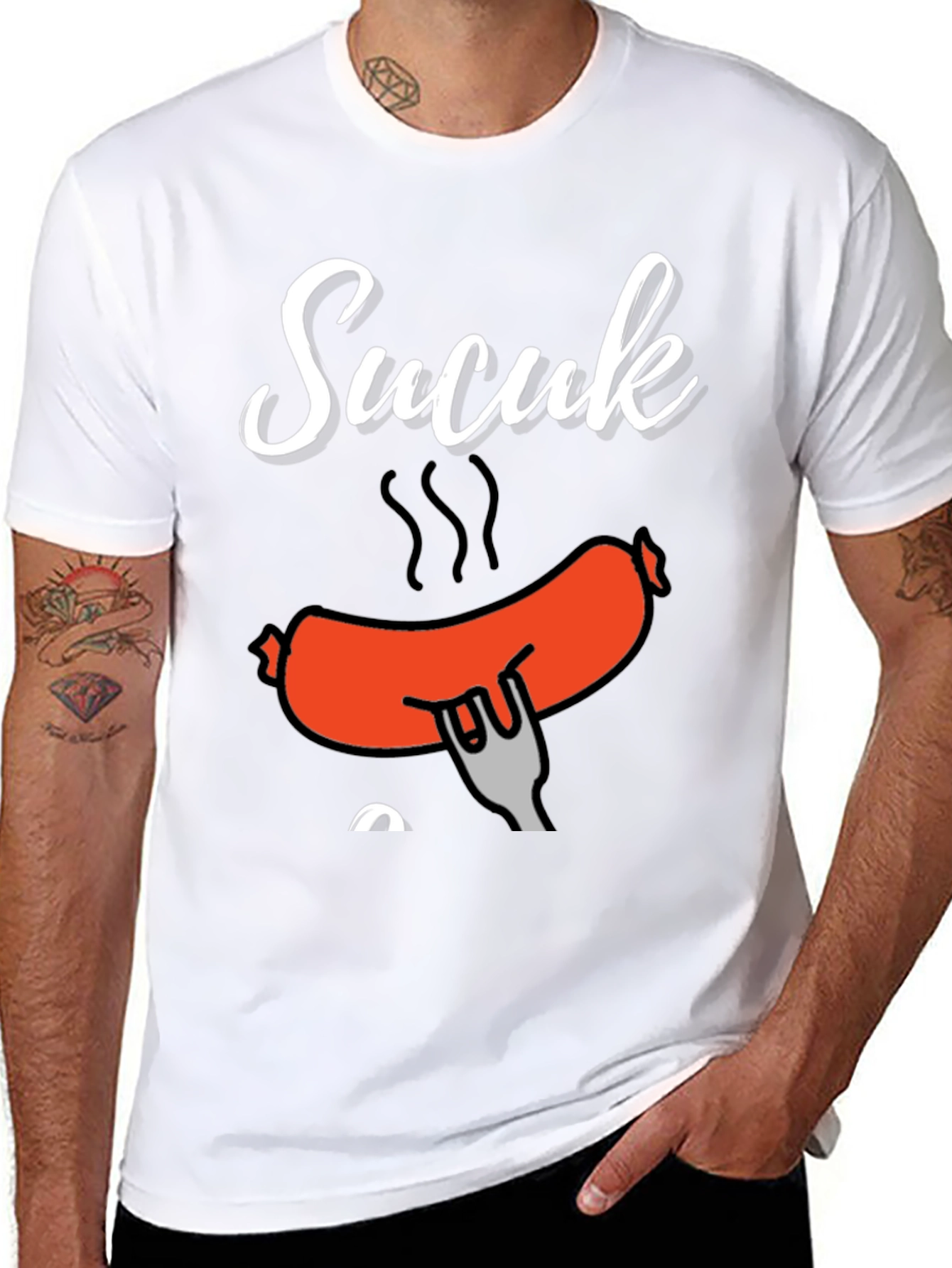 Funny Sucuk Sausage Graphic T-Shirt