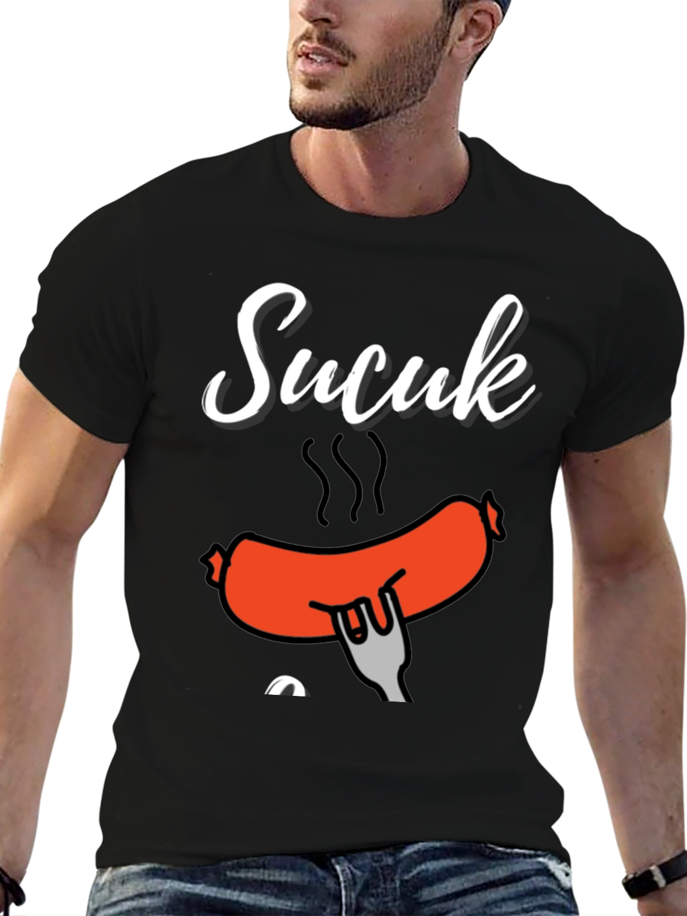 Funny Sucuk Sausage Graphic T-Shirt