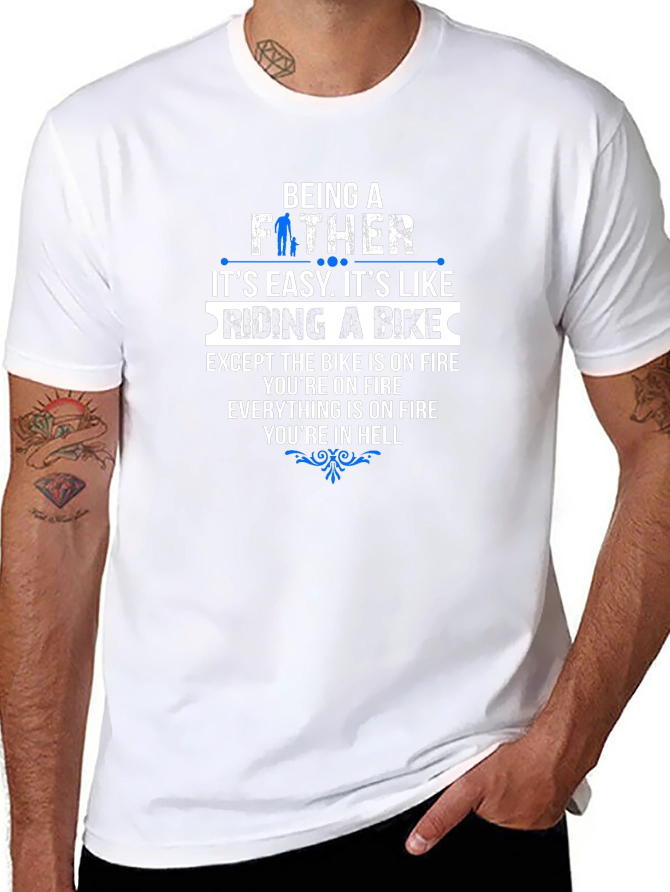 Being A Father Like Riding a Bike T-Shirt