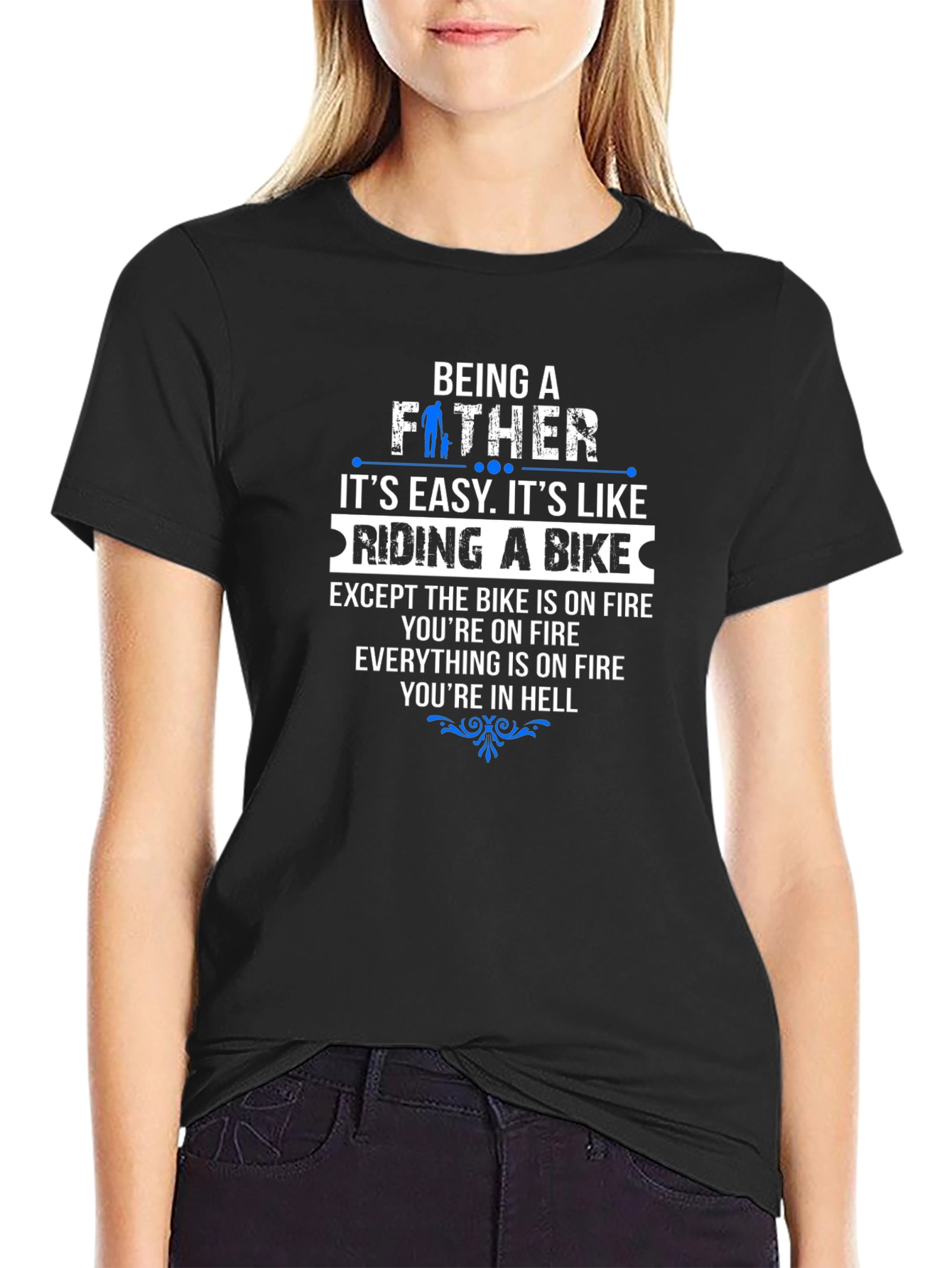 Being A Father Like Riding a Bike T-Shirt