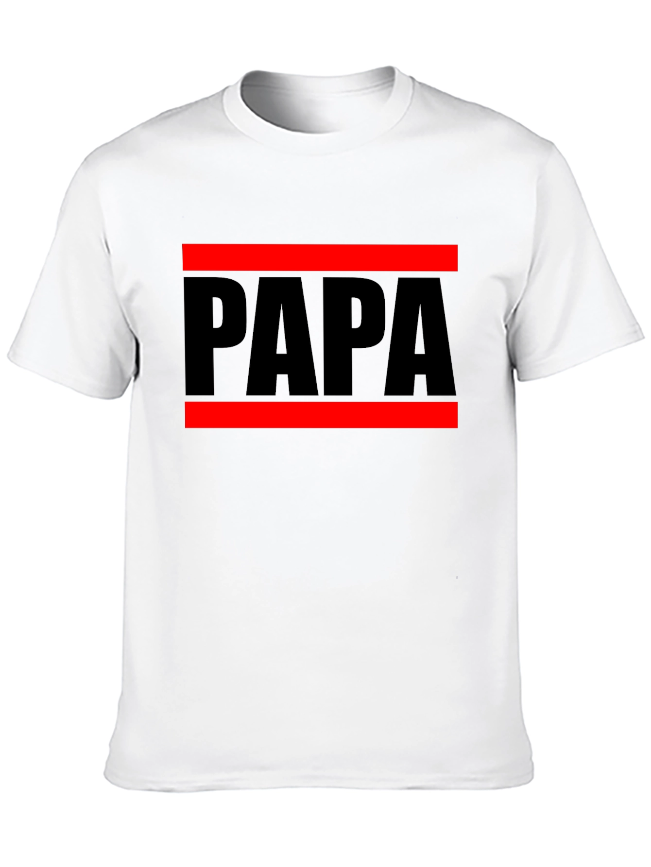 Papa Graphic Tee - Mens Black Cotton T-Shirt