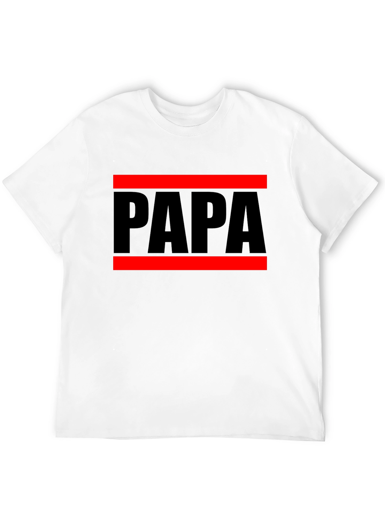Papa Graphic Tee - Mens Black Cotton T-Shirt