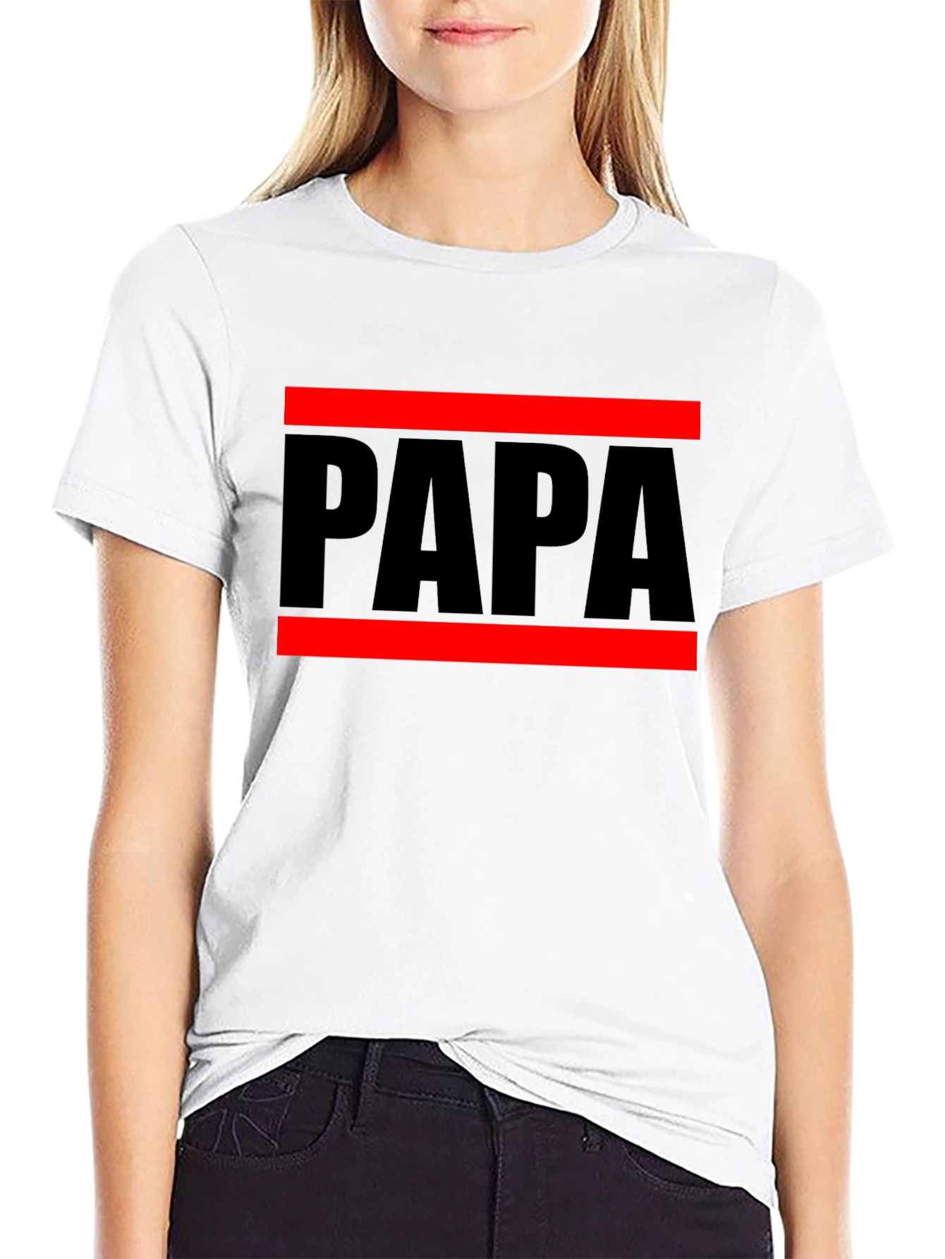 Papa Graphic Tee - Mens Black Cotton T-Shirt