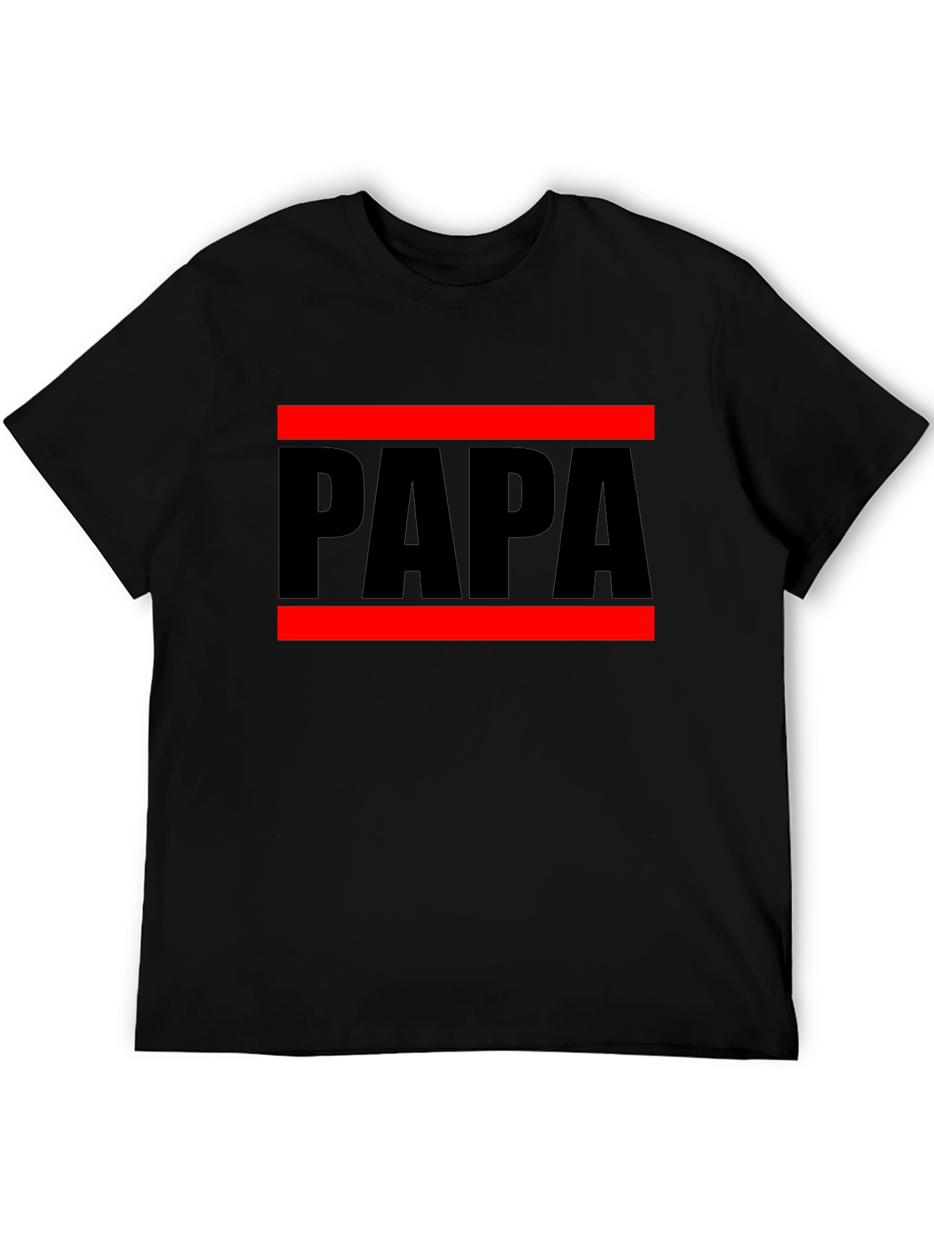 Papa Graphic Tee - Mens Black Cotton T-Shirt