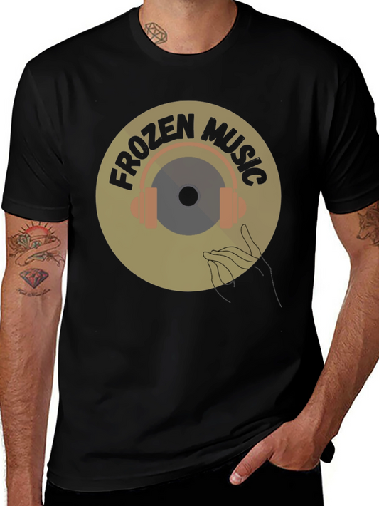 Frozen Music Graphic Tee - Black