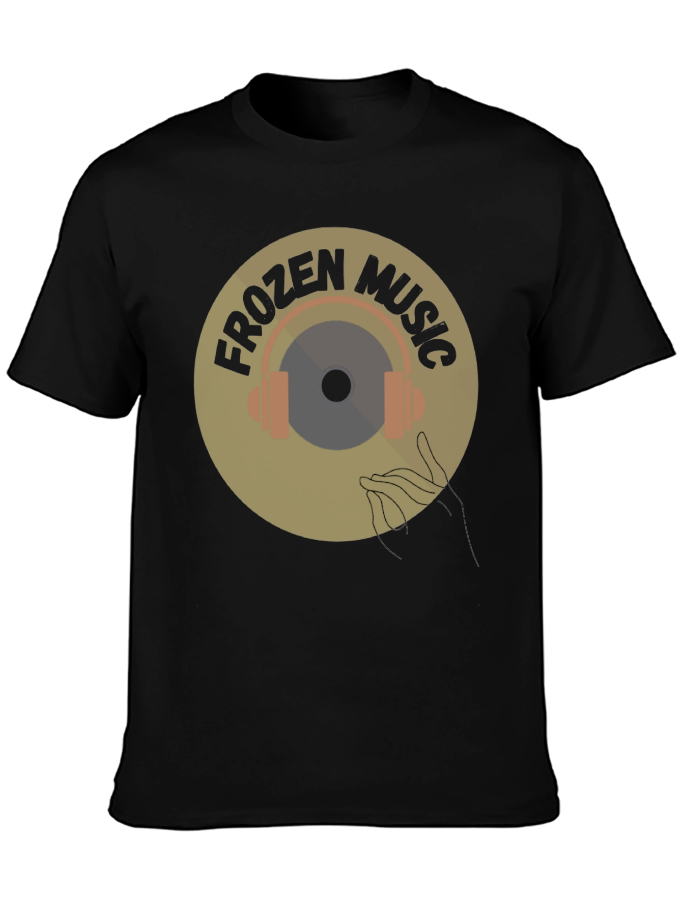 Frozen Music Graphic Tee - Black