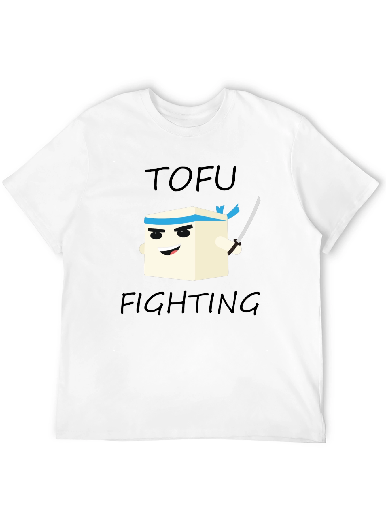 Tofu Fighting Graphic T-Shirt - Black