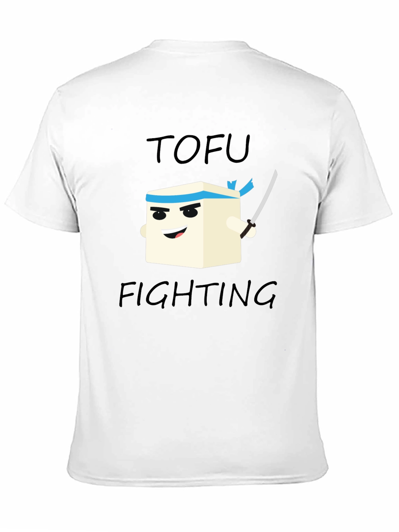 Tofu Fighting Graphic T-Shirt - Black