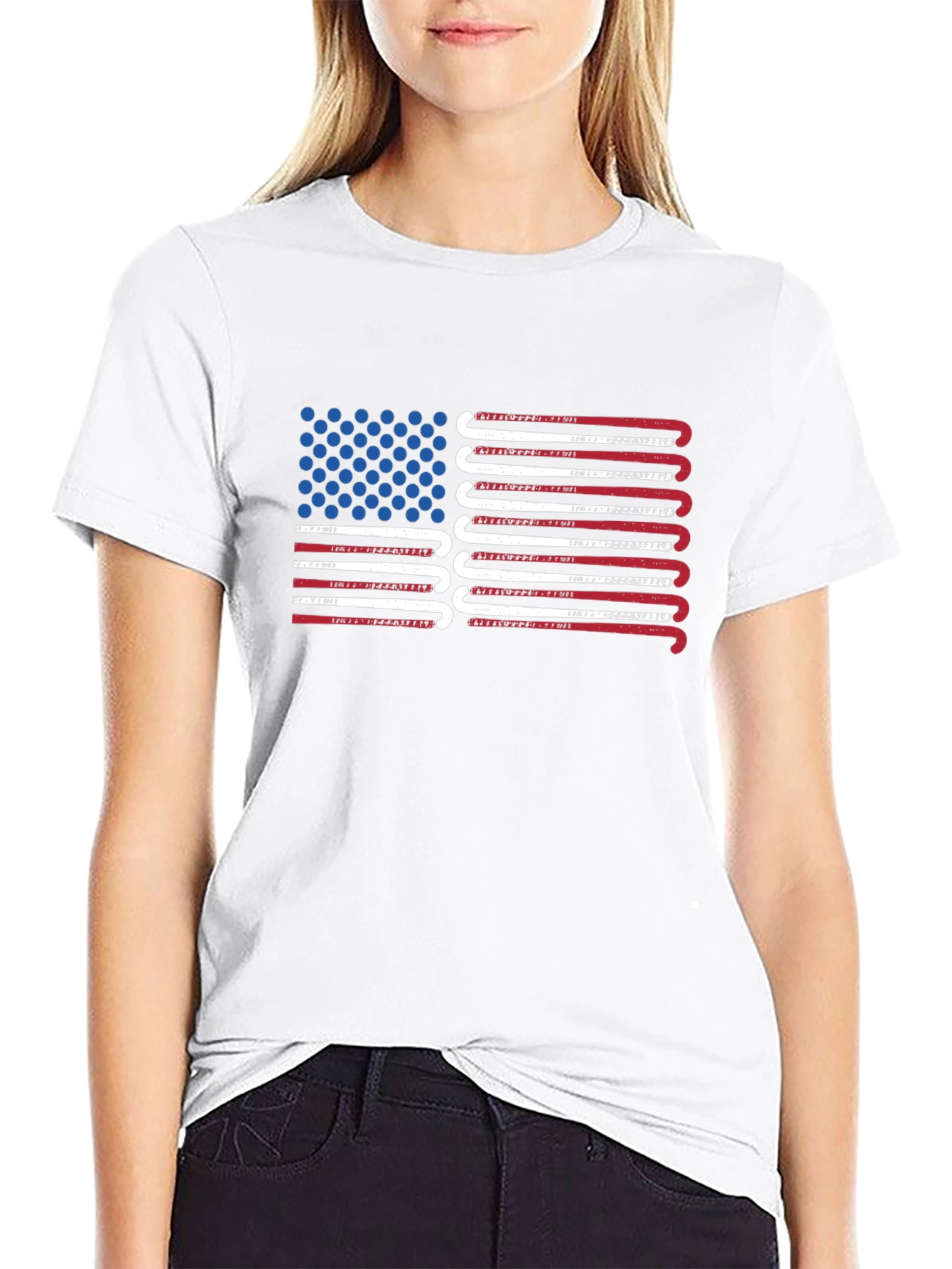 Hockey USA Flag Graphic T-Shirt