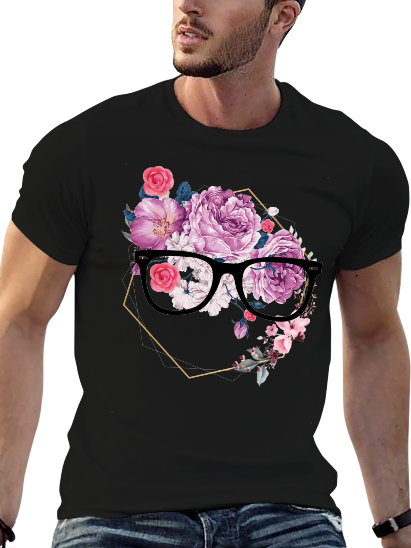 Floral Spectacle T-Shirt - Elegant & Unique Design