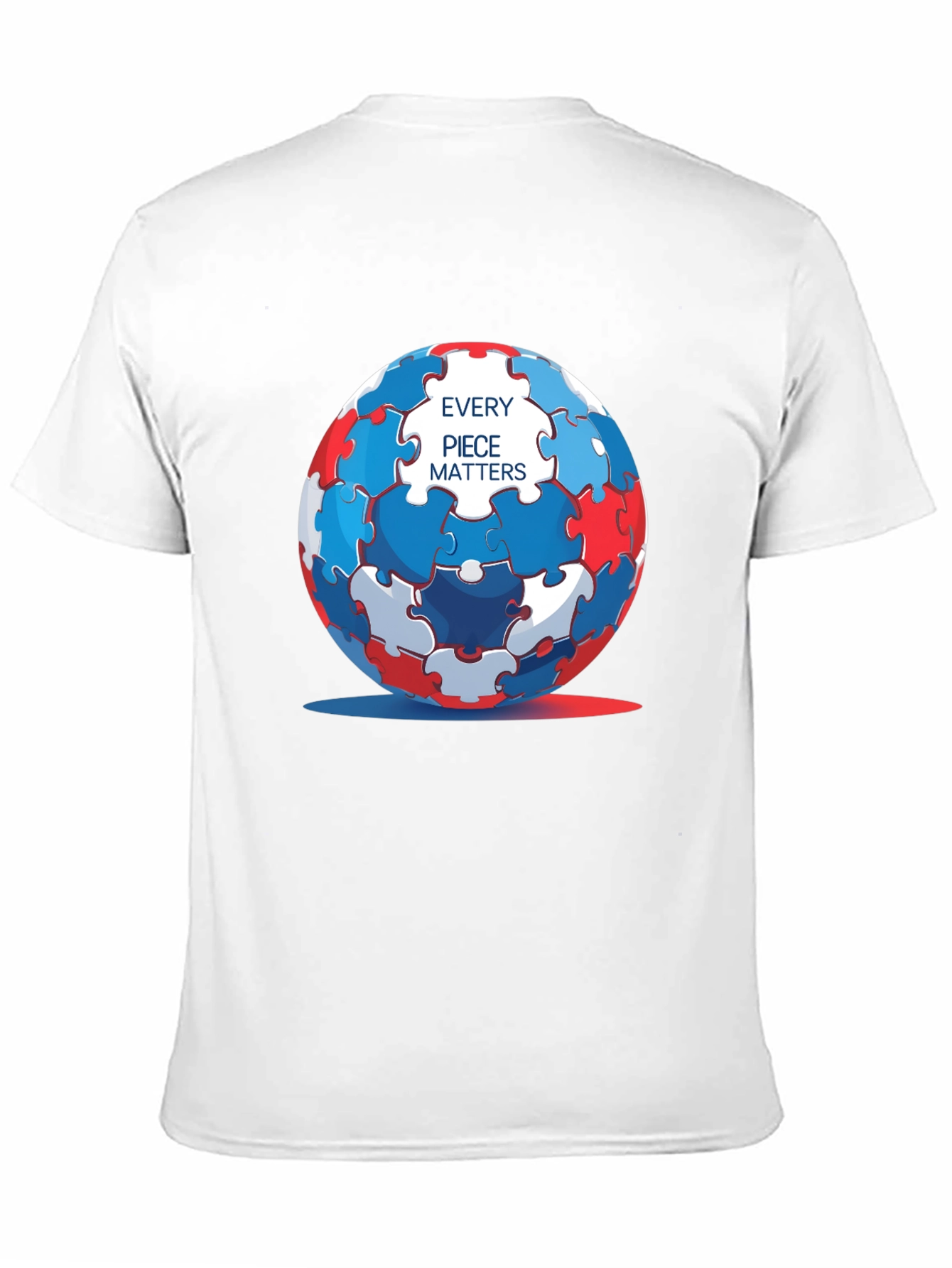 Autism Awareness Puzzle Sphere T-Shirt - Every Piece Matters