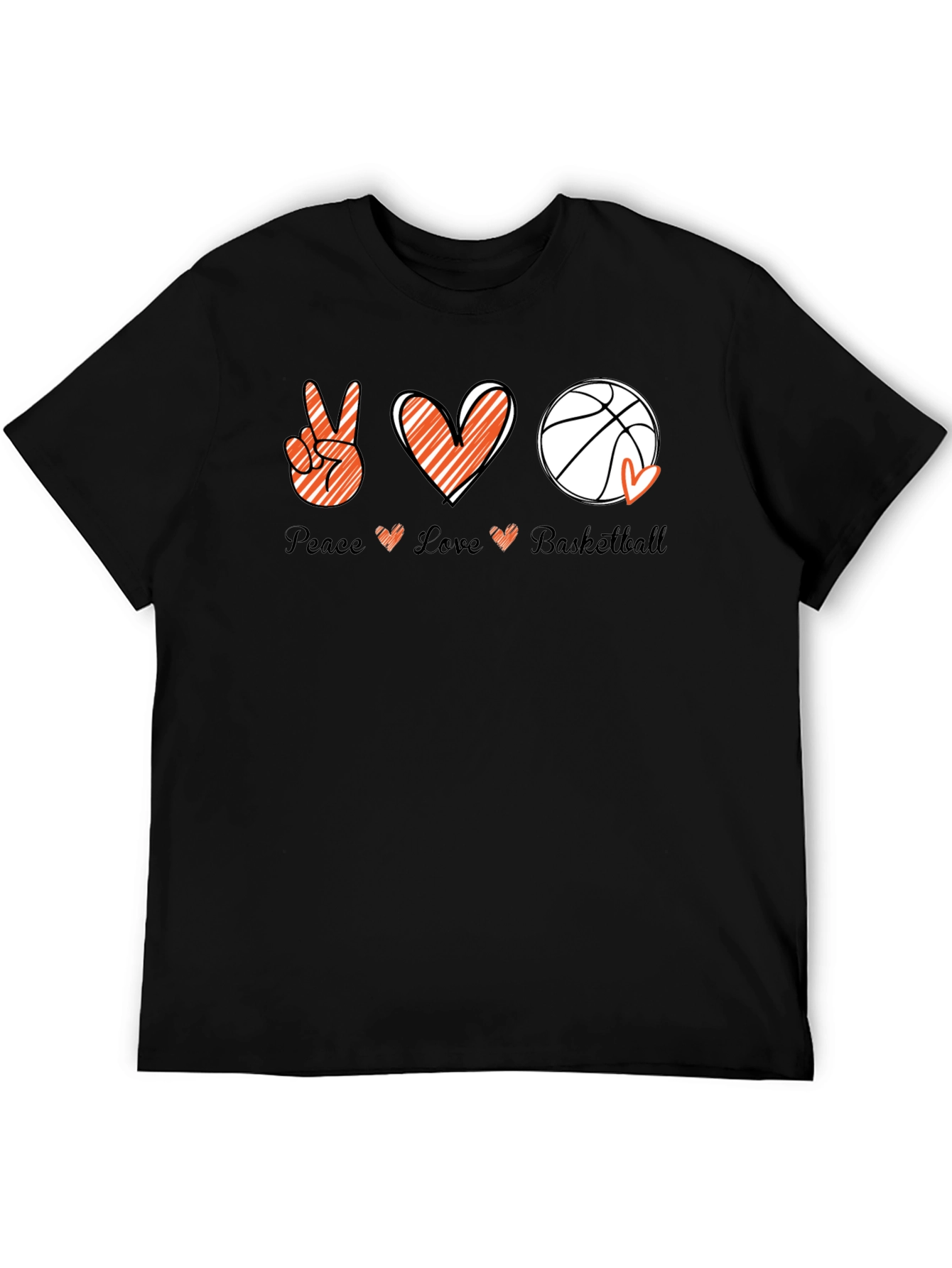 Peace Love Basketball Graphic Tee