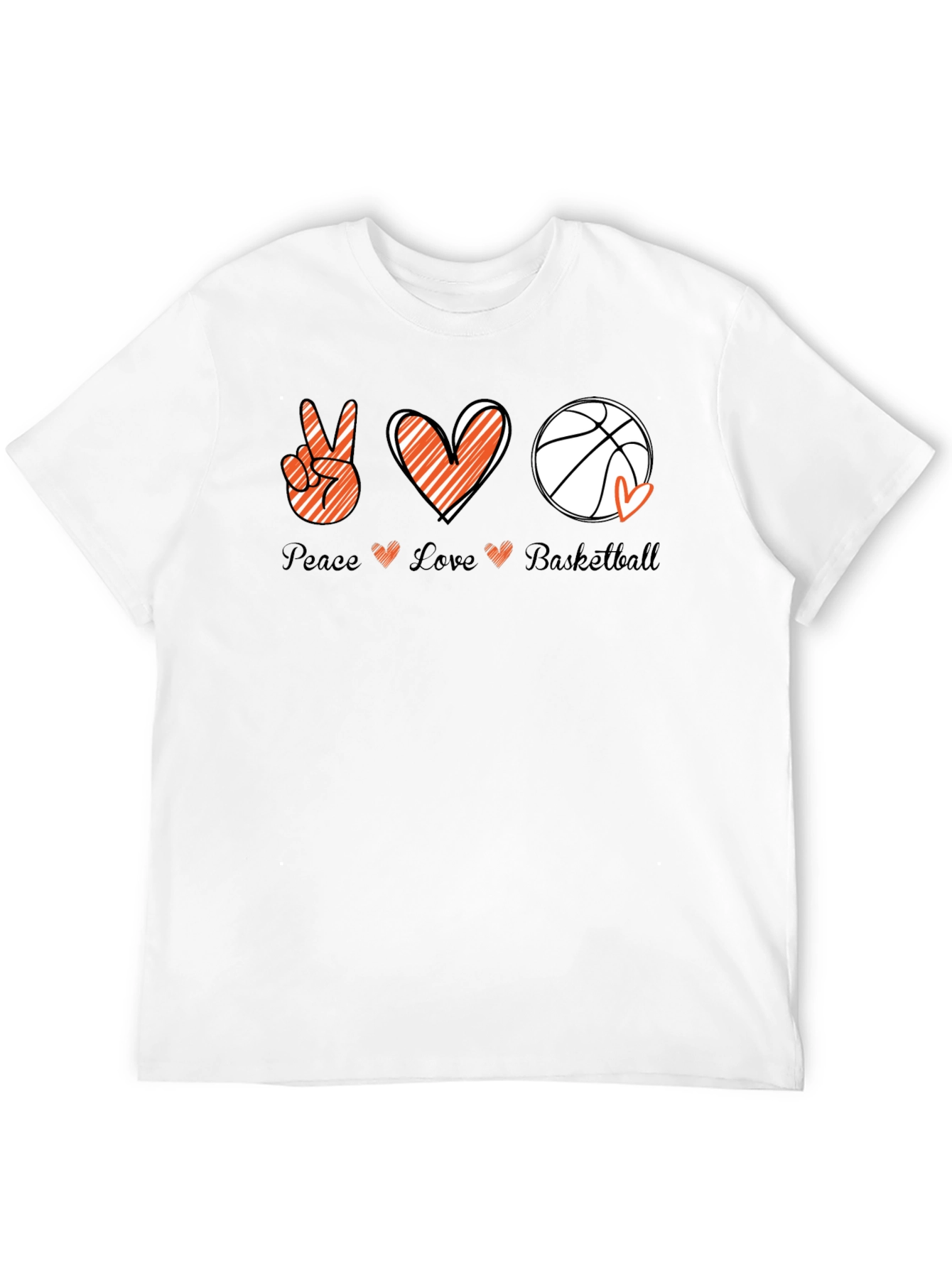 Peace Love Basketball Graphic Tee