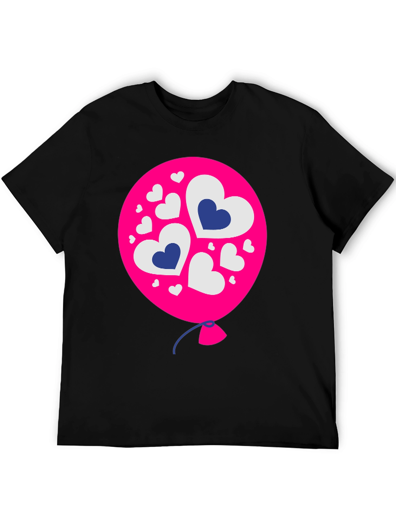 Heart Balloon Graphic Tee - Black