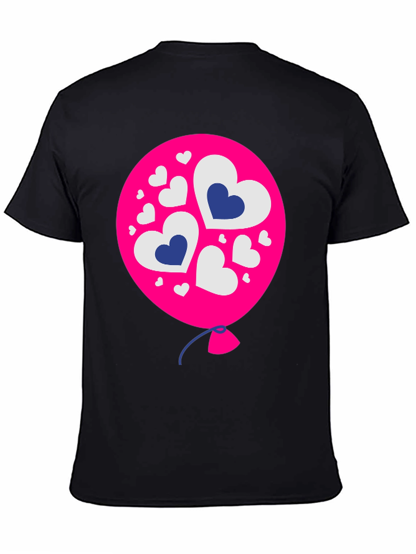 Heart Balloon Graphic Tee - Black