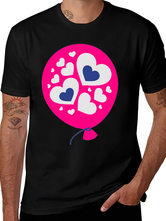 Heart Balloon Graphic Tee - Black