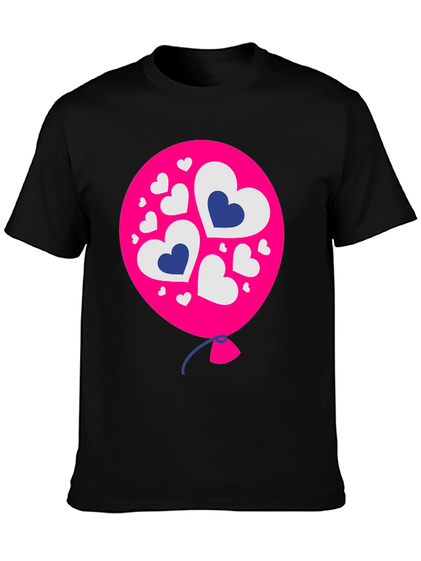 Heart Balloon Graphic Tee - Black