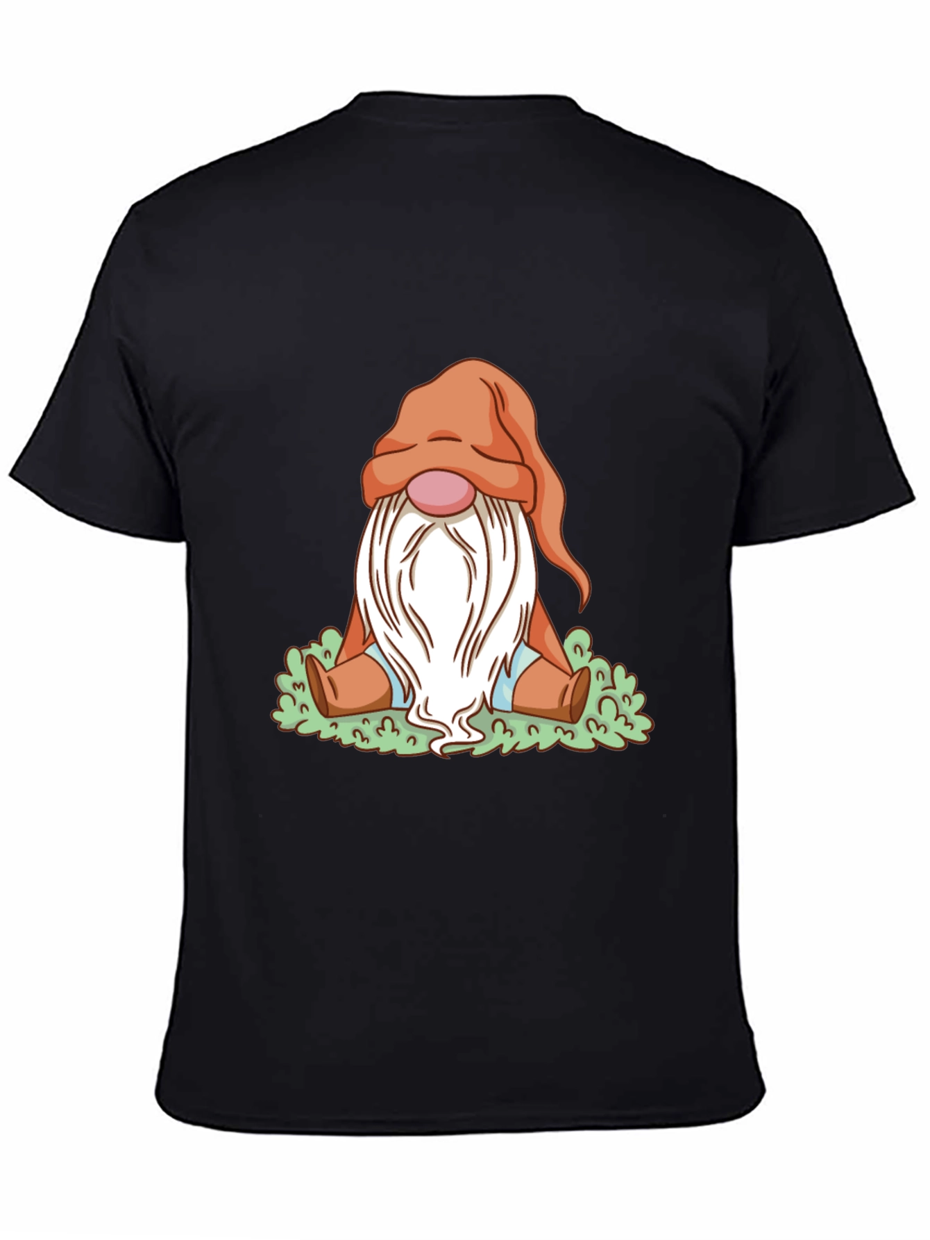 Cute Gnome Graphic Tee - Black Unisex T-Shirt