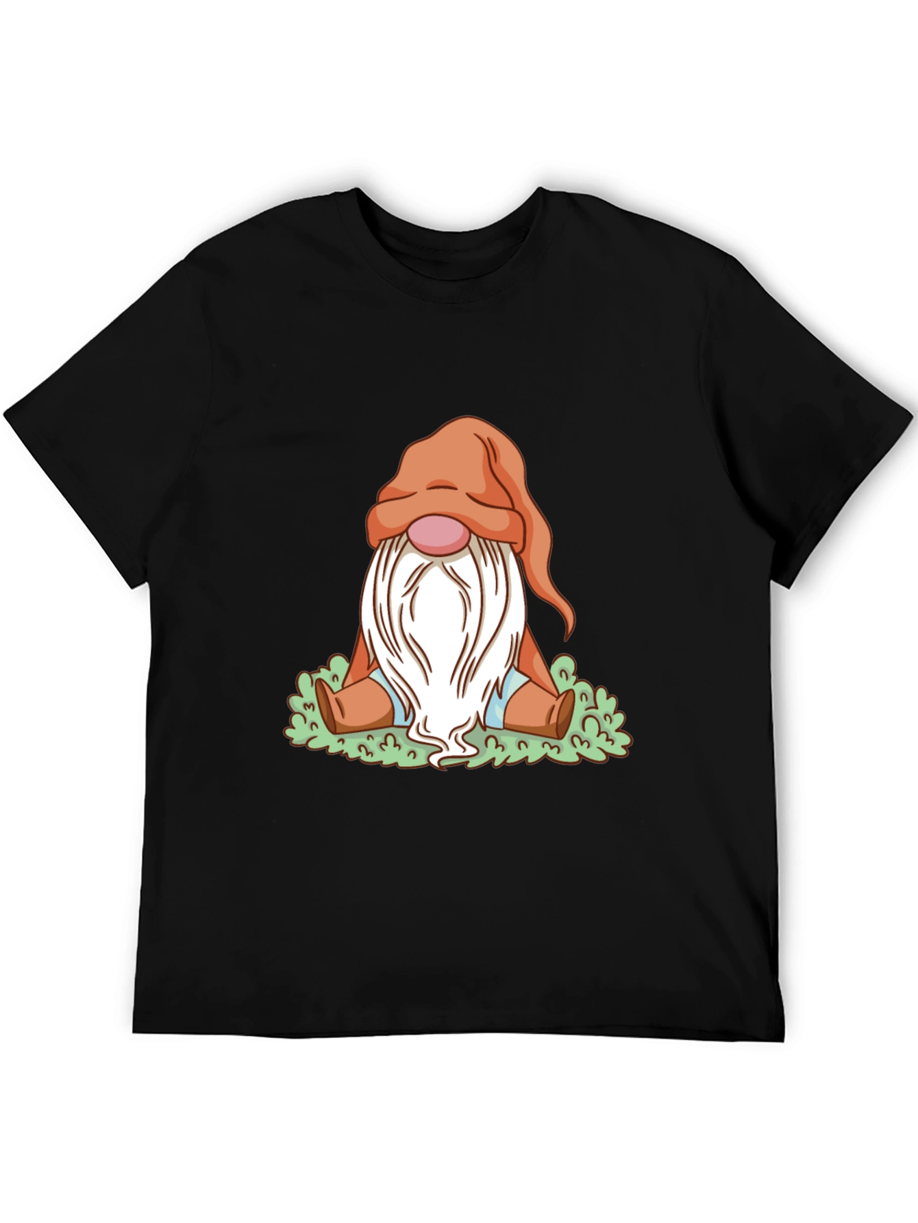 Cute Gnome Graphic Tee - Black Unisex T-Shirt