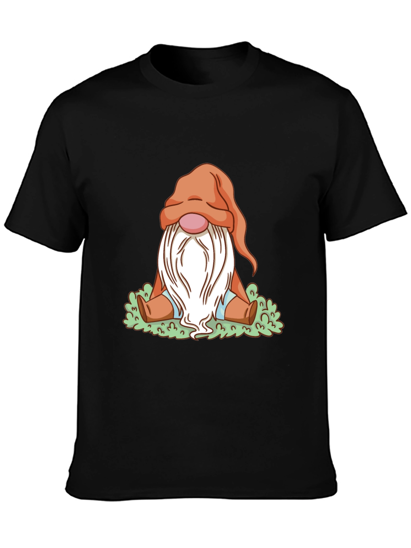 Cute Gnome Graphic Tee - Black Unisex T-Shirt