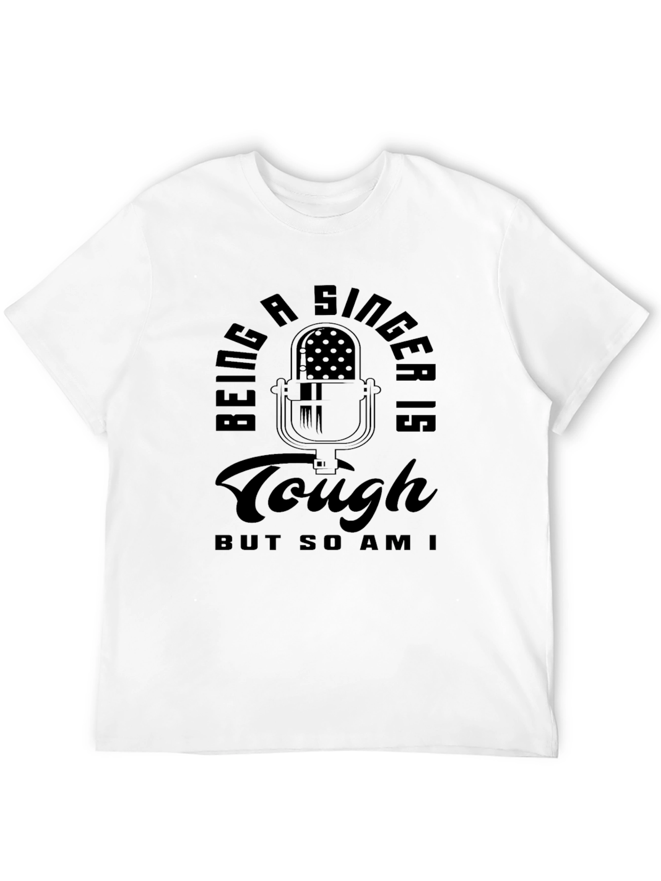 Singer Tough T-Shirt - Microphone Graphic Tee