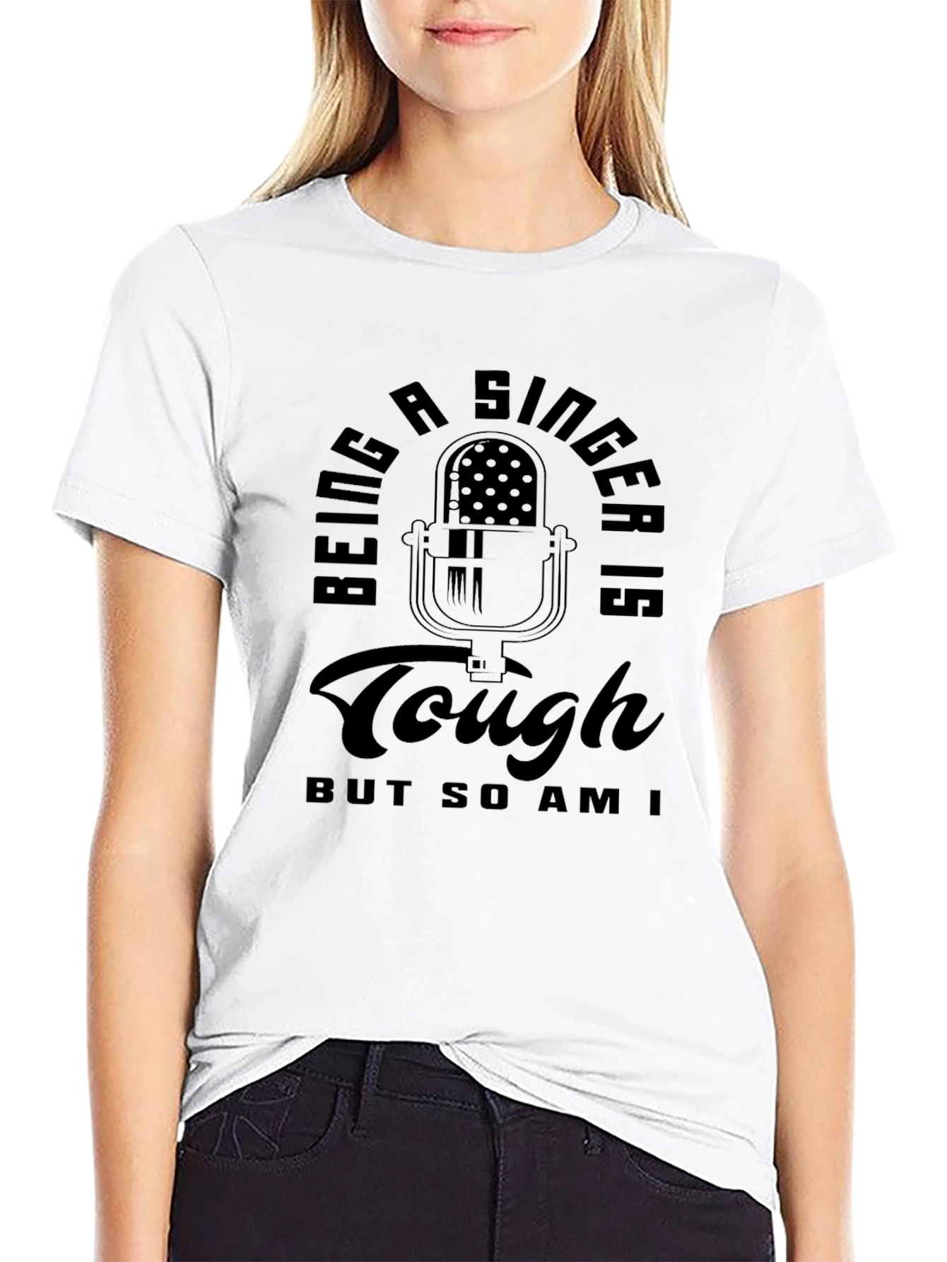 Singer Tough T-Shirt - Microphone Graphic Tee