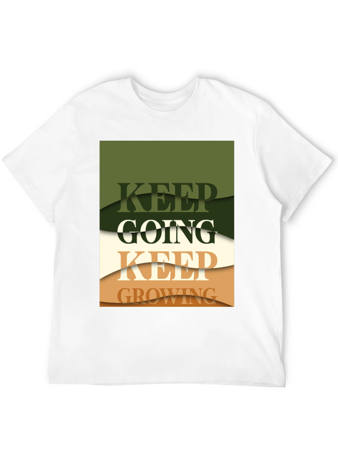 Keep Going Keep Growing Black Graphic Tee