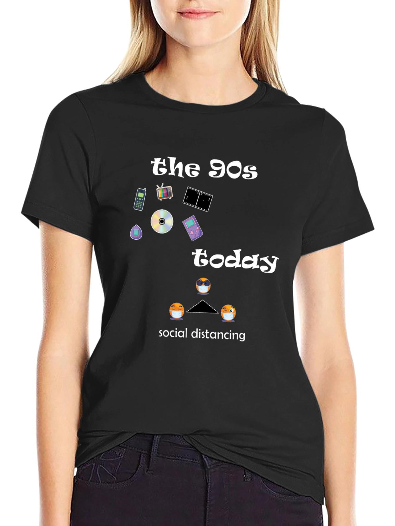 90s Nostalgia Social Distancing Graphic Tee