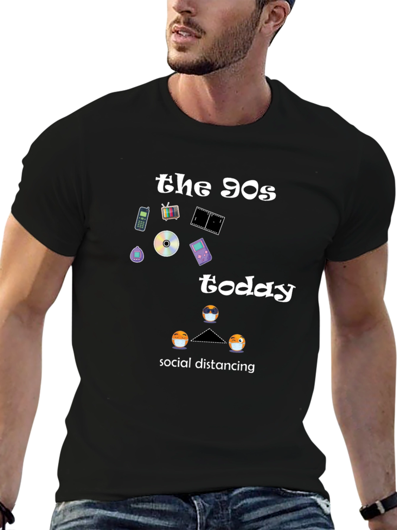 90s Nostalgia Social Distancing Graphic Tee