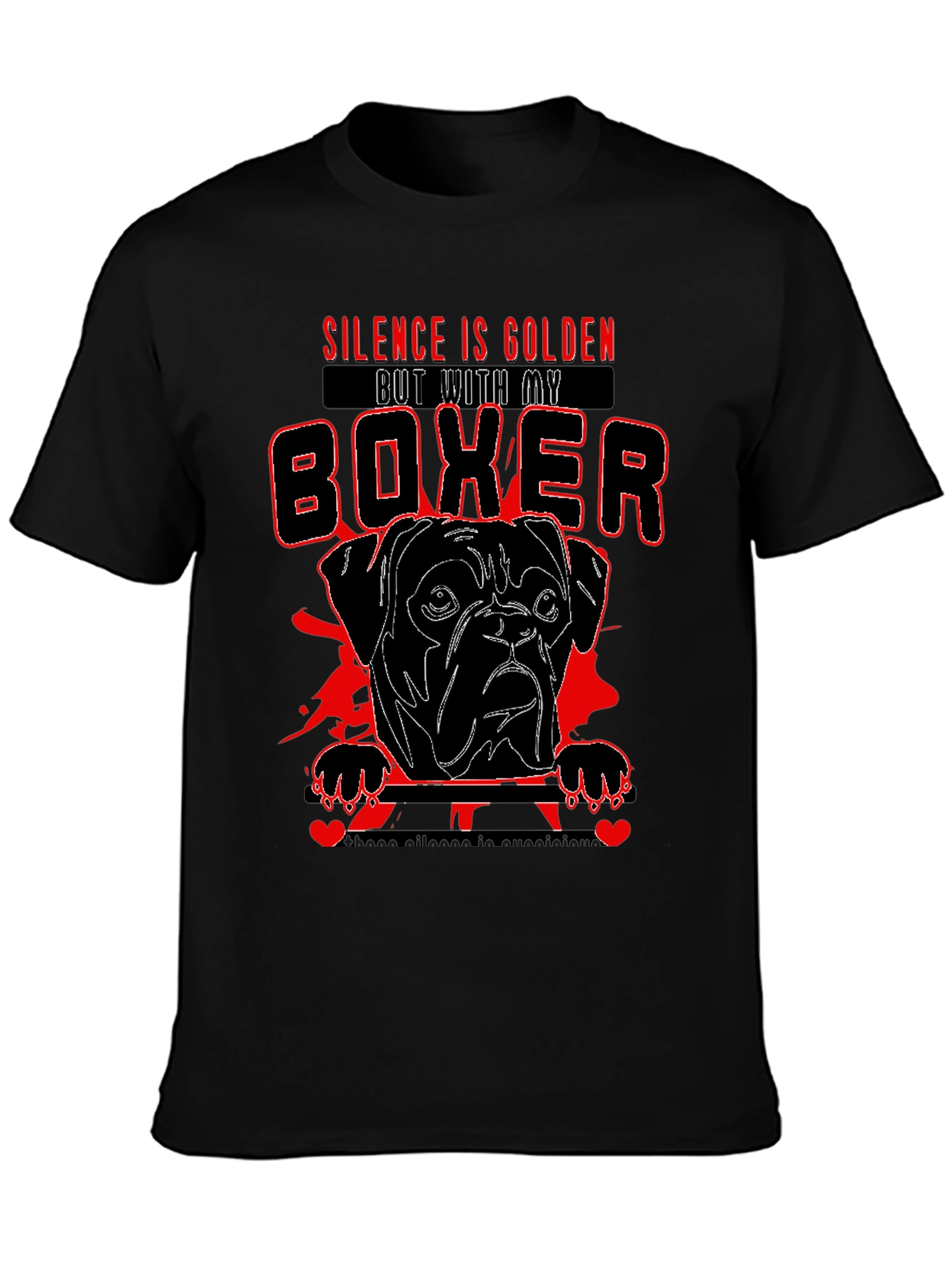 Silence is Golden Boxer Dog Graphic Tee