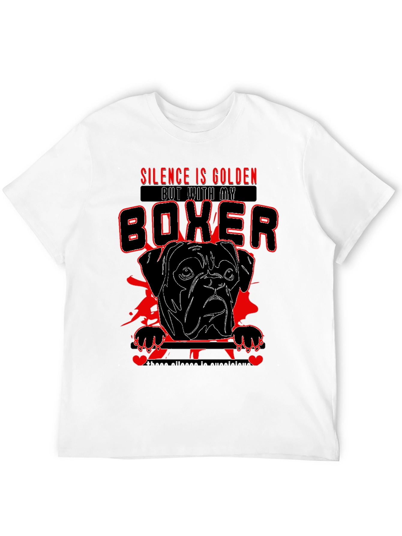 Silence is Golden Boxer Dog Graphic Tee
