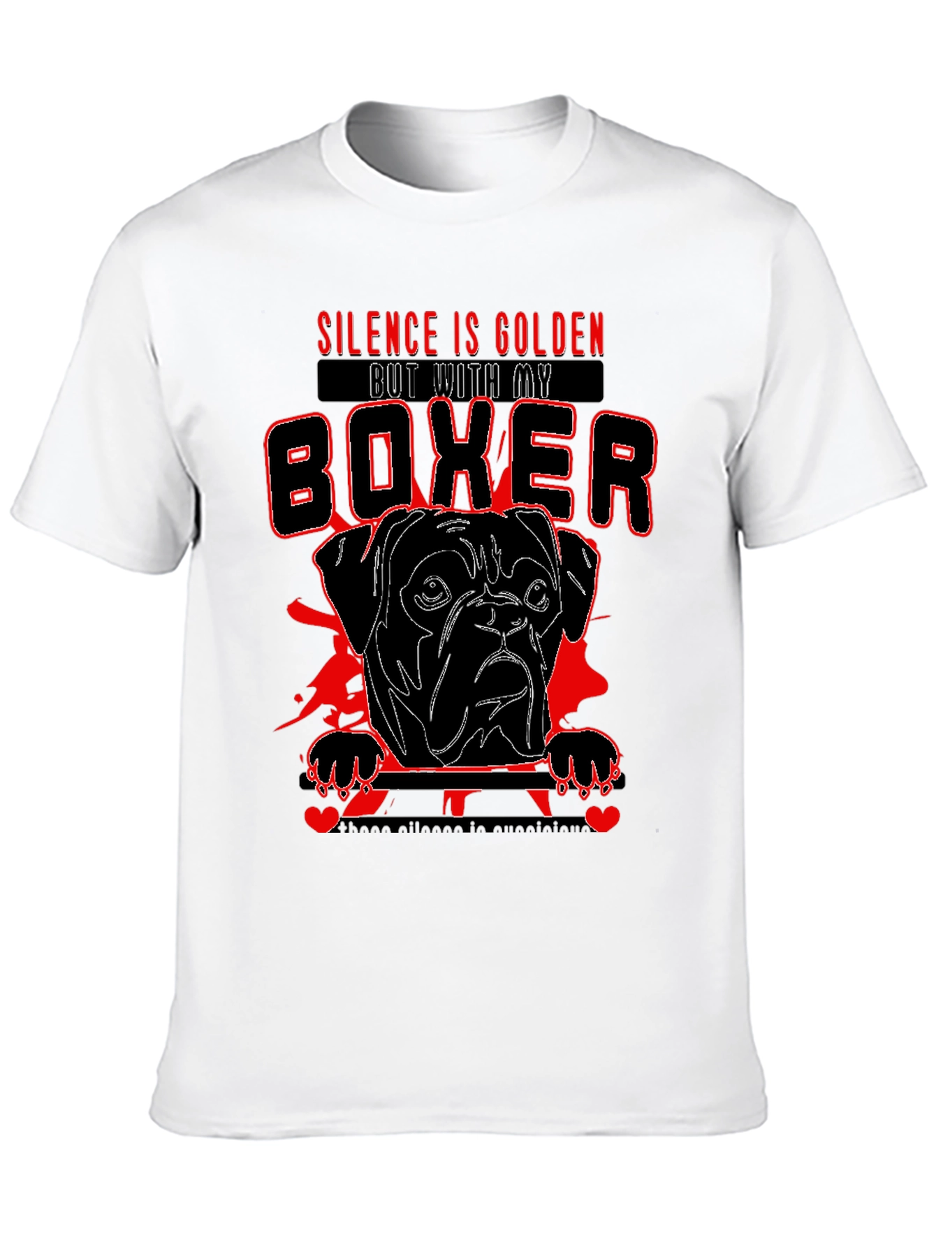 Silence is Golden Boxer Dog Graphic Tee