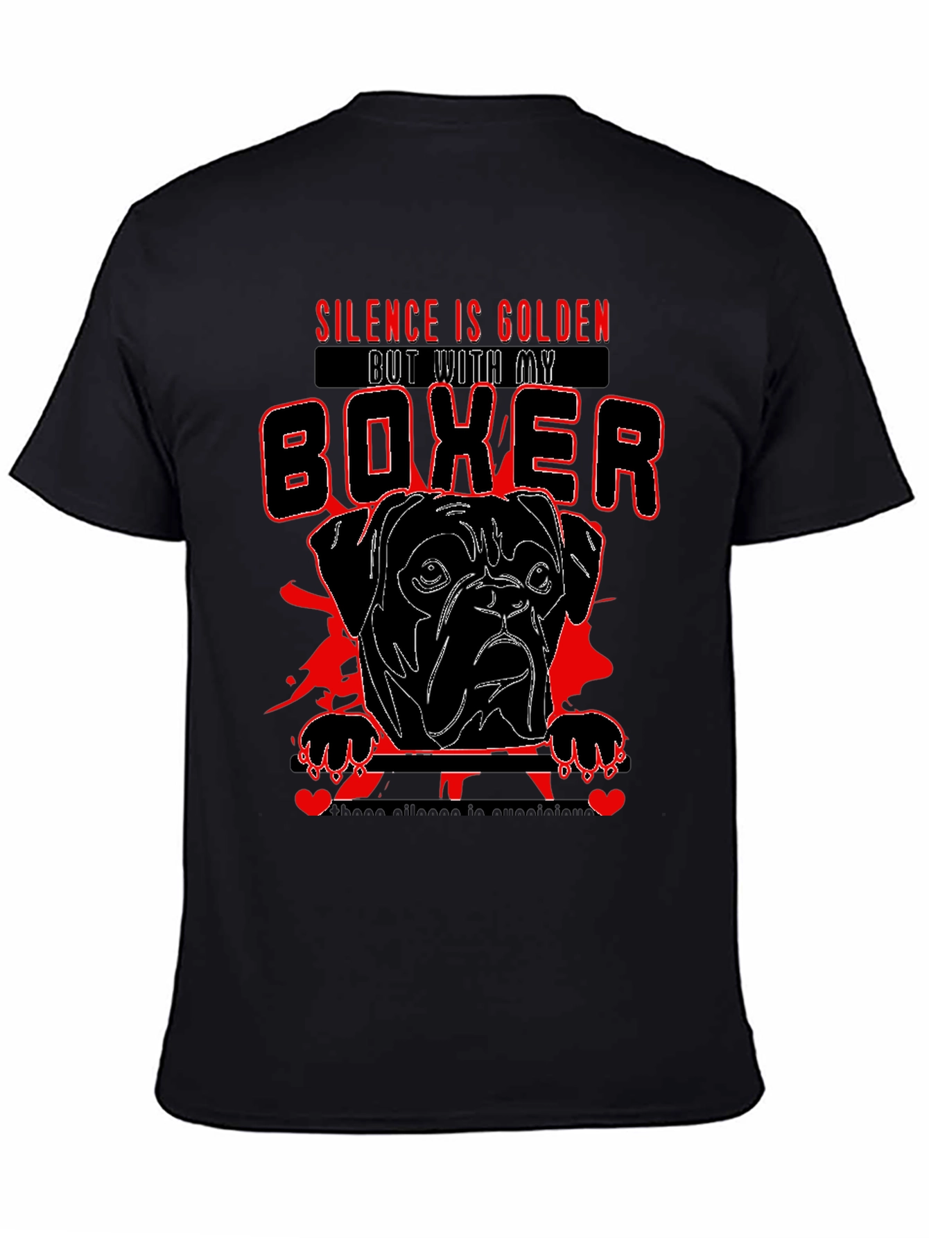 Silence is Golden Boxer Dog Graphic Tee