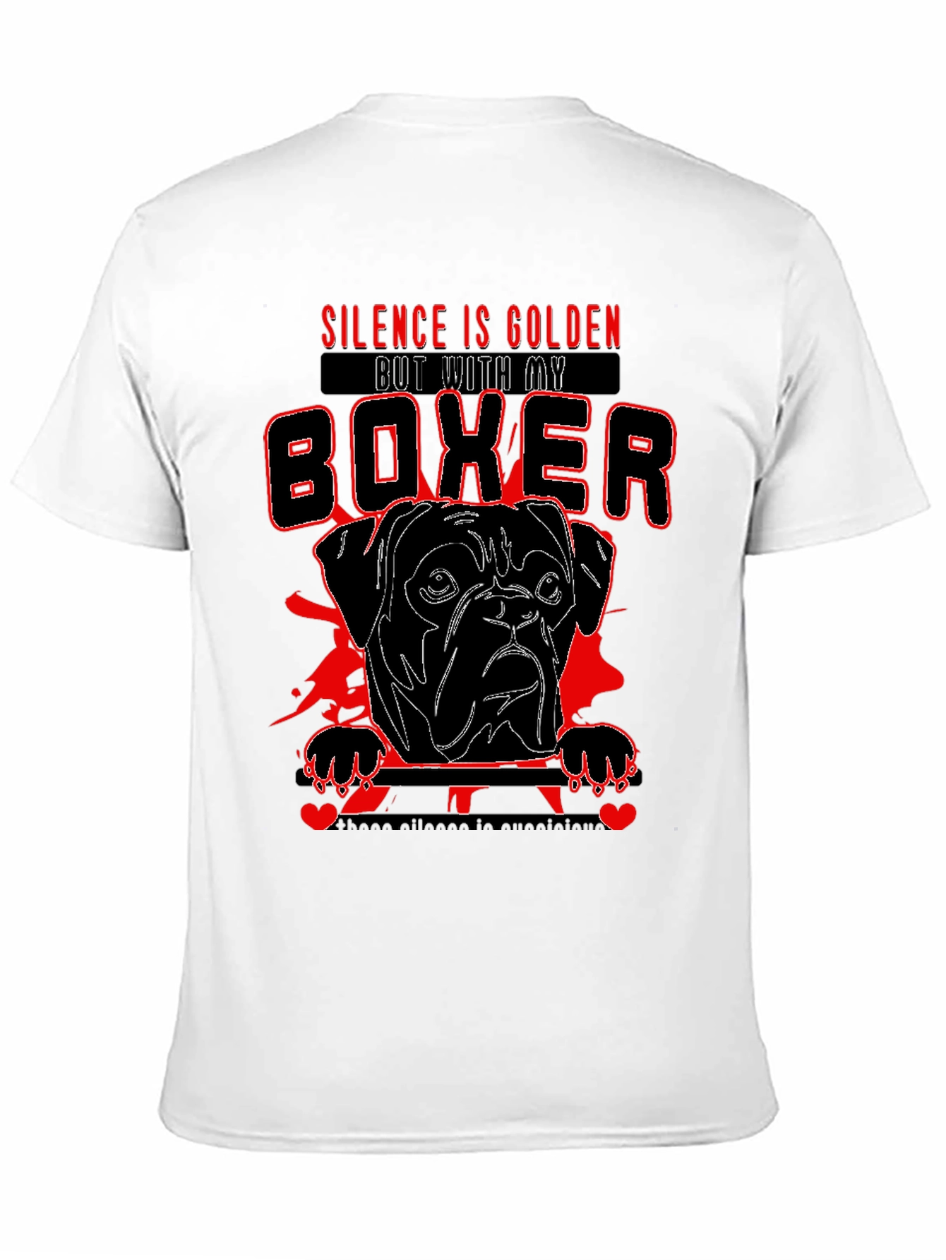Silence is Golden Boxer Dog Graphic Tee