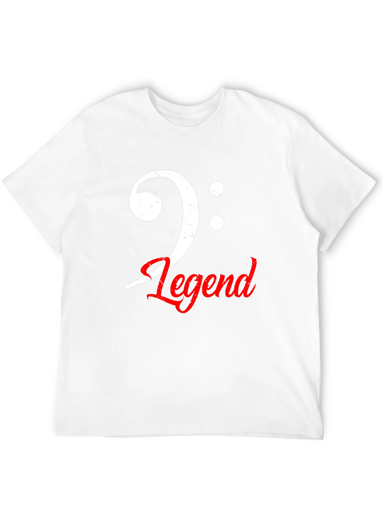 Bass Clef Legend Graphic Tee - Music Lovers T-Shirt