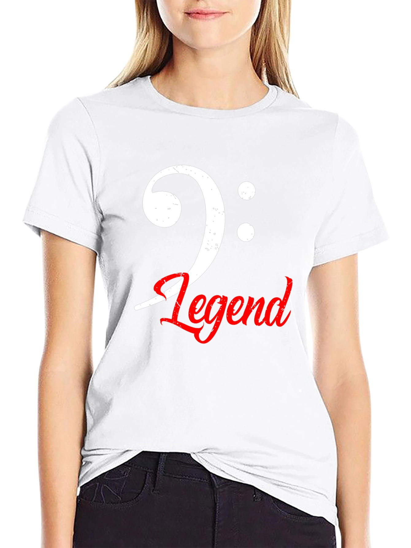 Bass Clef Legend Graphic Tee - Music Lovers T-Shirt