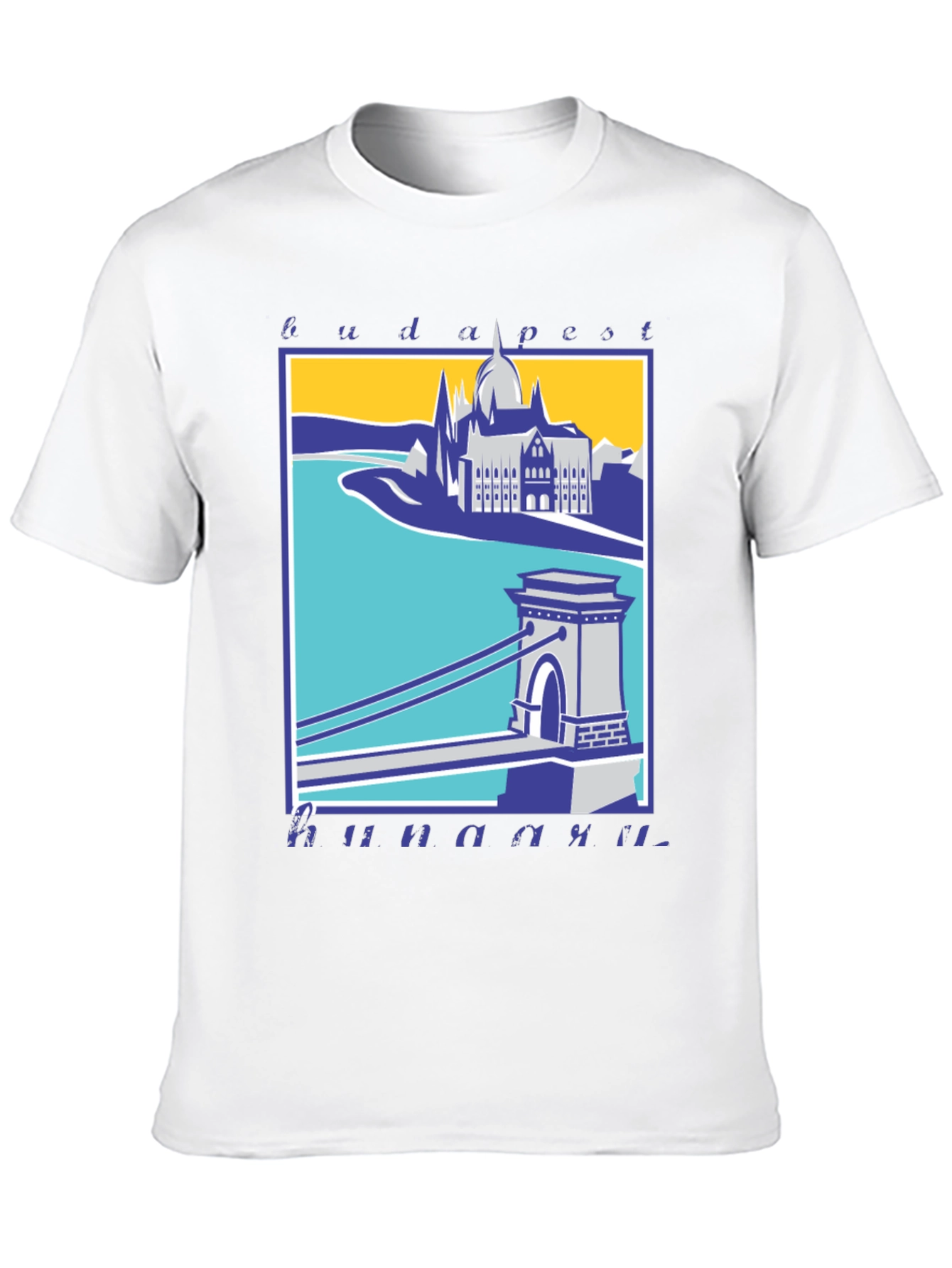 Budapest T-Shirt - Széchenyi Chain Bridge Graphic Tee