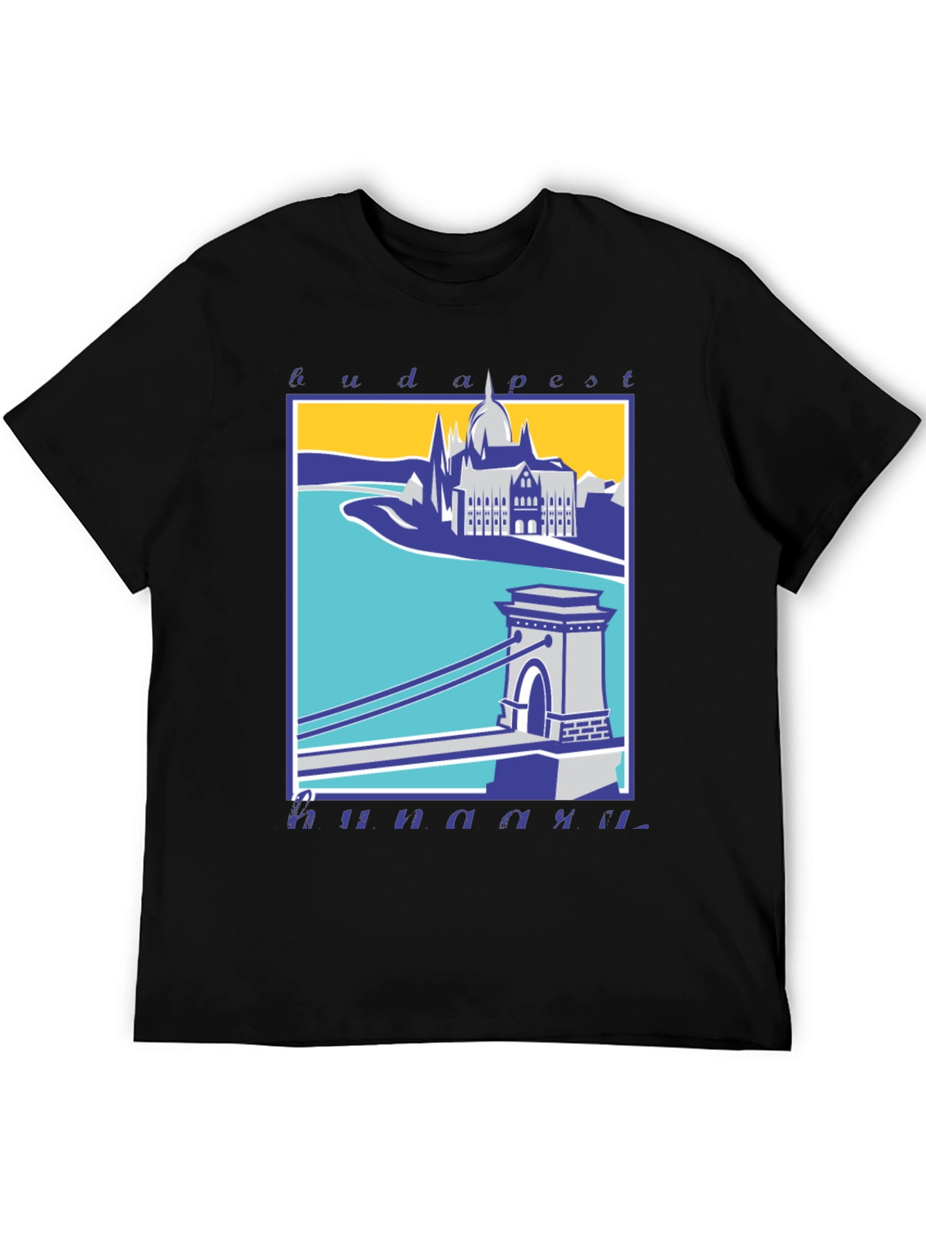 Budapest T-Shirt - Széchenyi Chain Bridge Graphic Tee