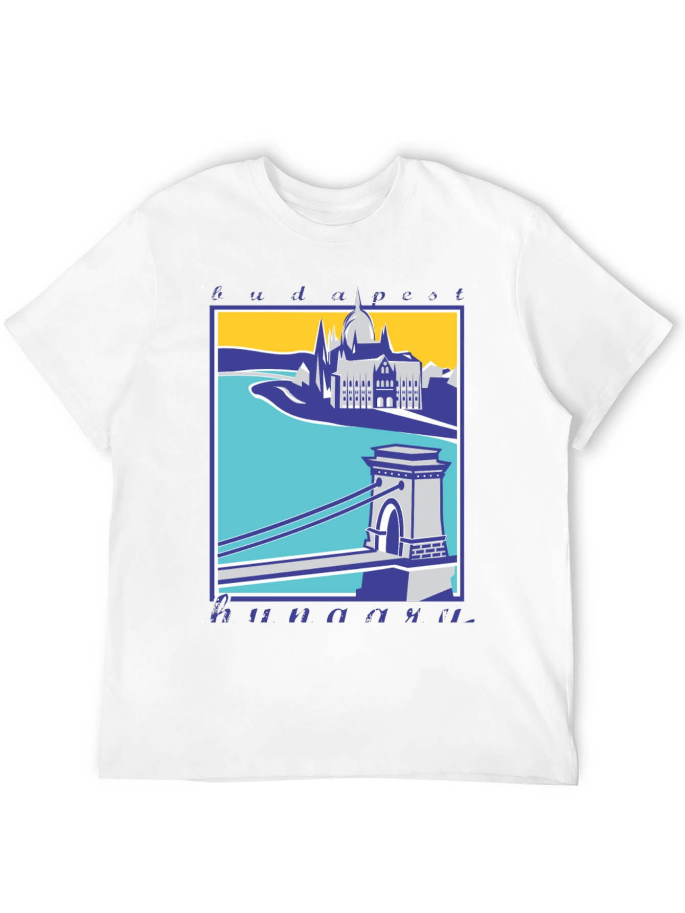 Budapest T-Shirt - Széchenyi Chain Bridge Graphic Tee