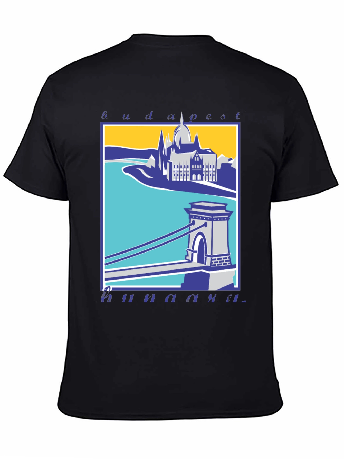Budapest T-Shirt - Széchenyi Chain Bridge Graphic Tee