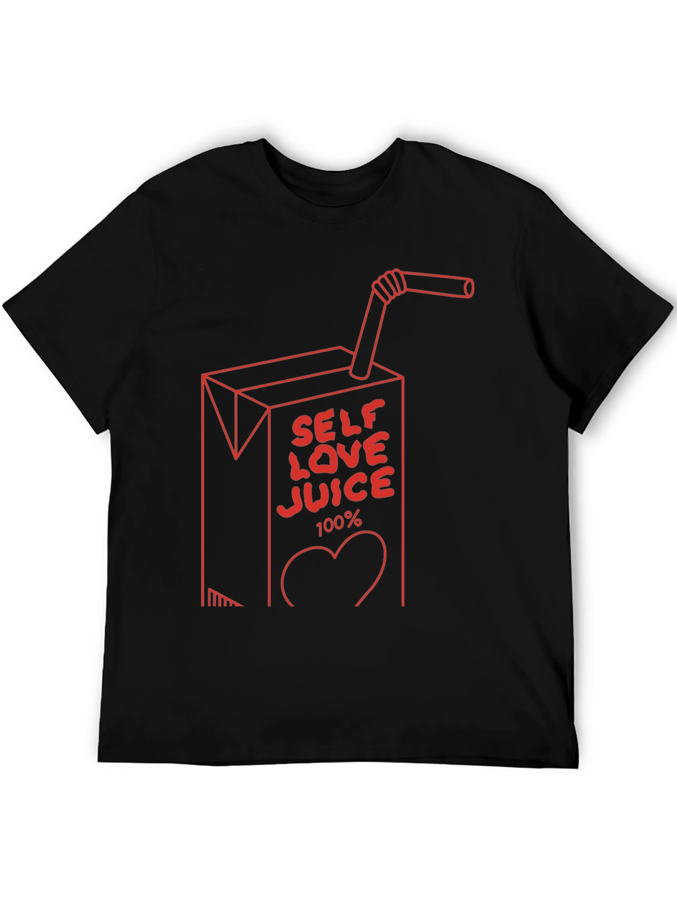 Self Love Juice Graphic Tee - Trendy Black T-Shirt