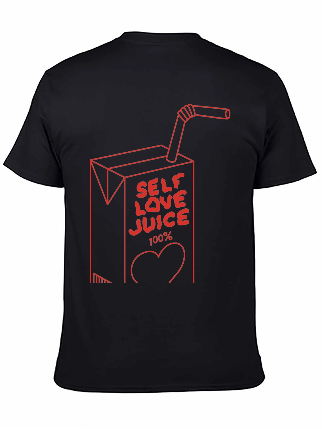 Self Love Juice Graphic Tee - Trendy Black T-Shirt