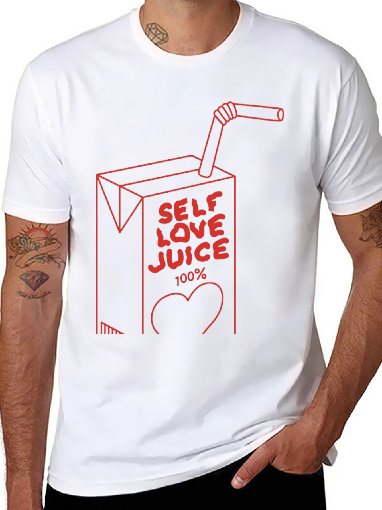 Self Love Juice Graphic Tee - Trendy Black T-Shirt