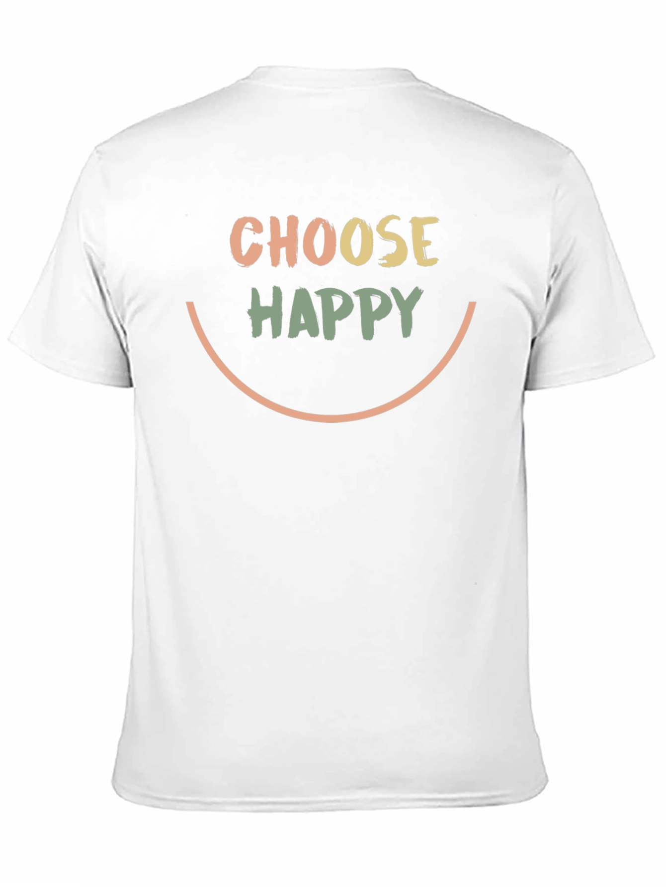Choose Happy Graphic Tee - Black Cotton T-Shirt